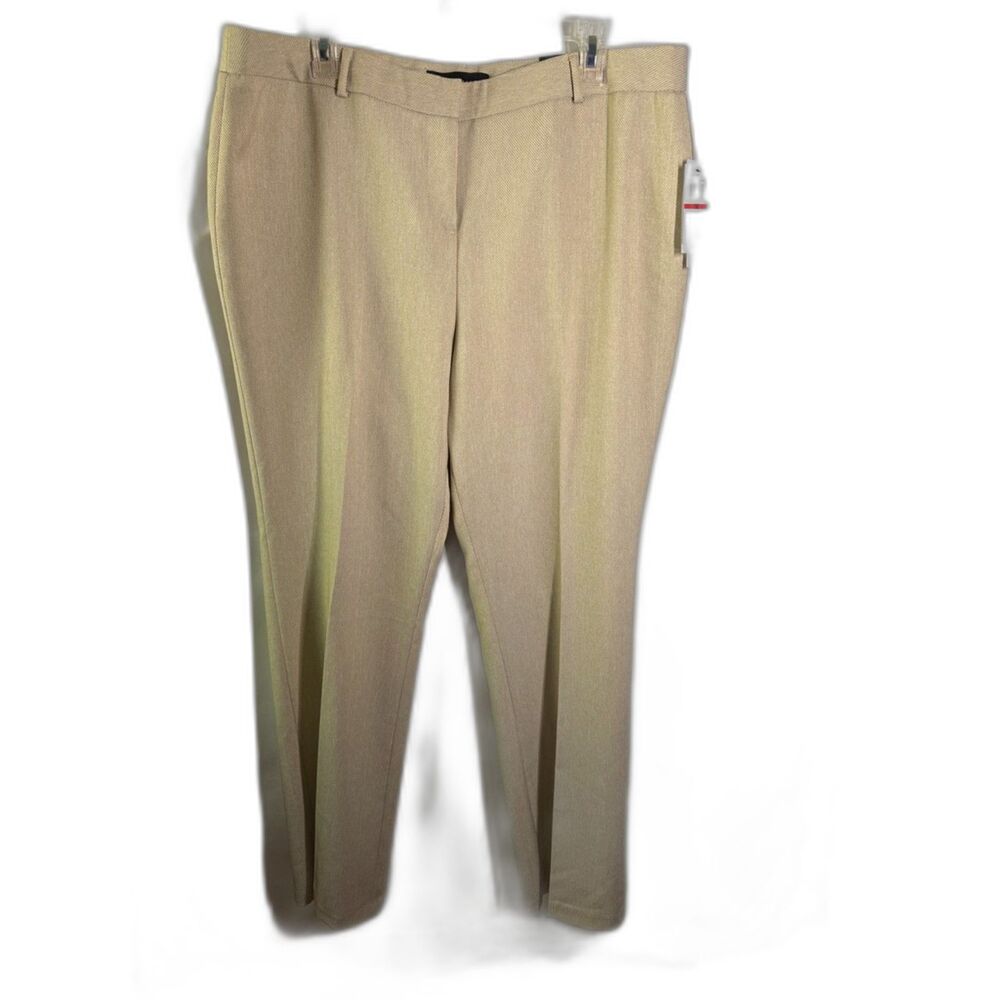 Amanda + Chelsea Women’s Straight Leg Dress Pants Size 16 Beige Taupe